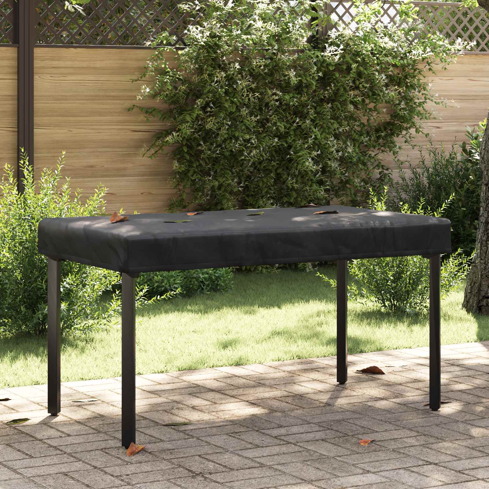 RELM Table Cover Plain 82x142x15 cm Fabric - Black