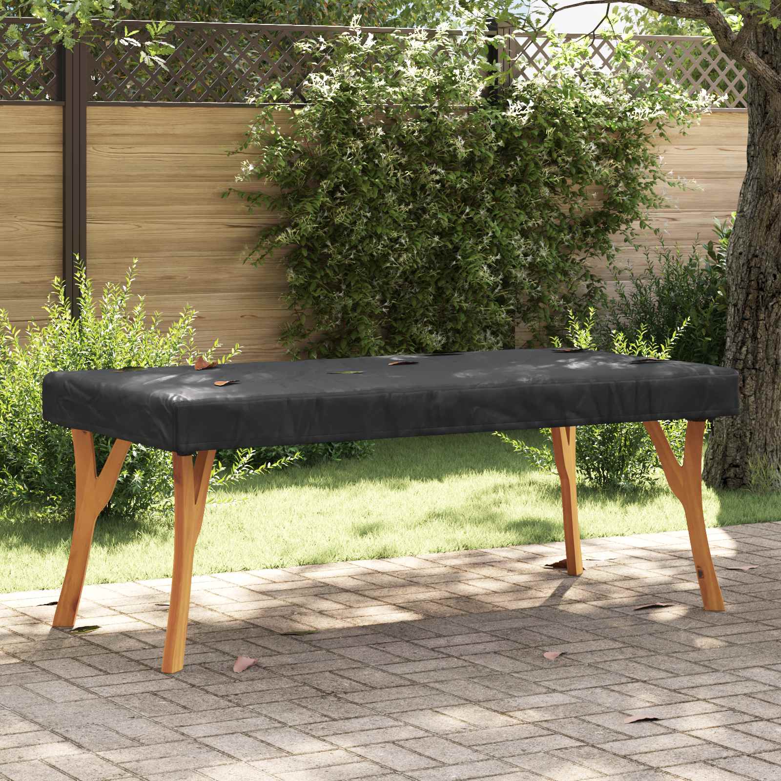 RELM Table Cover Plain 82x182x15 cm Fabric - Black