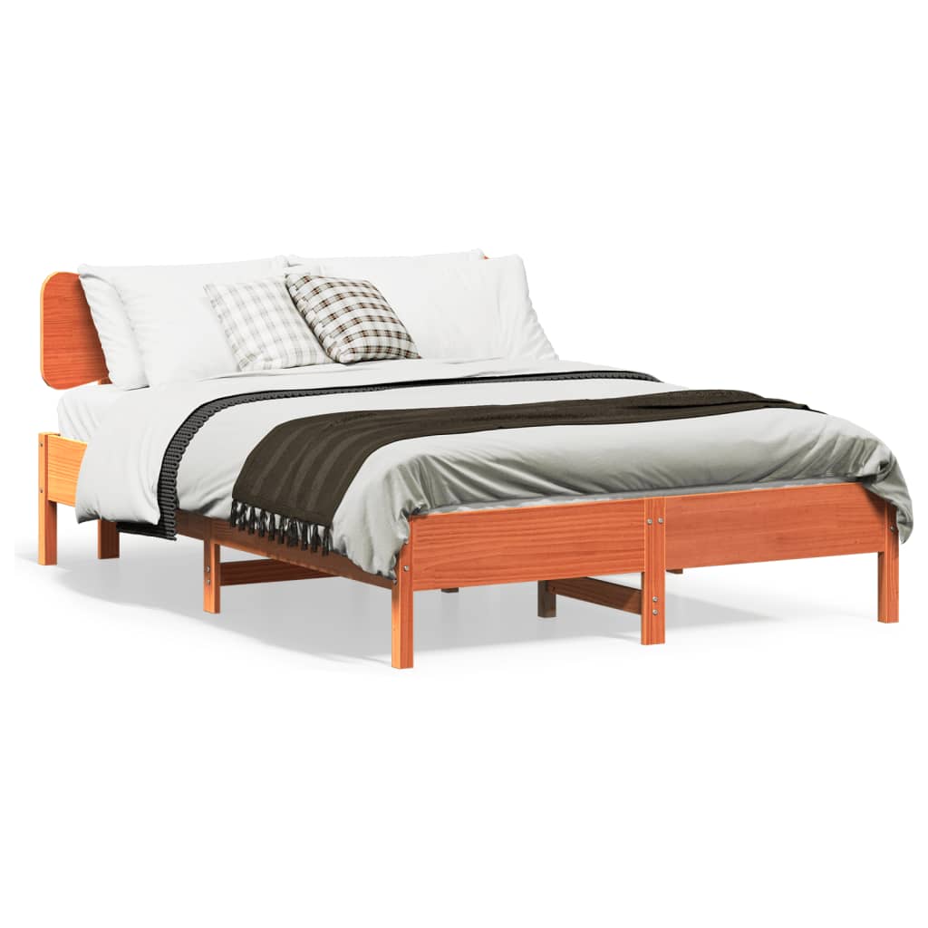 Bedframe Wax Brown 120x200cm Solid Wood Pine