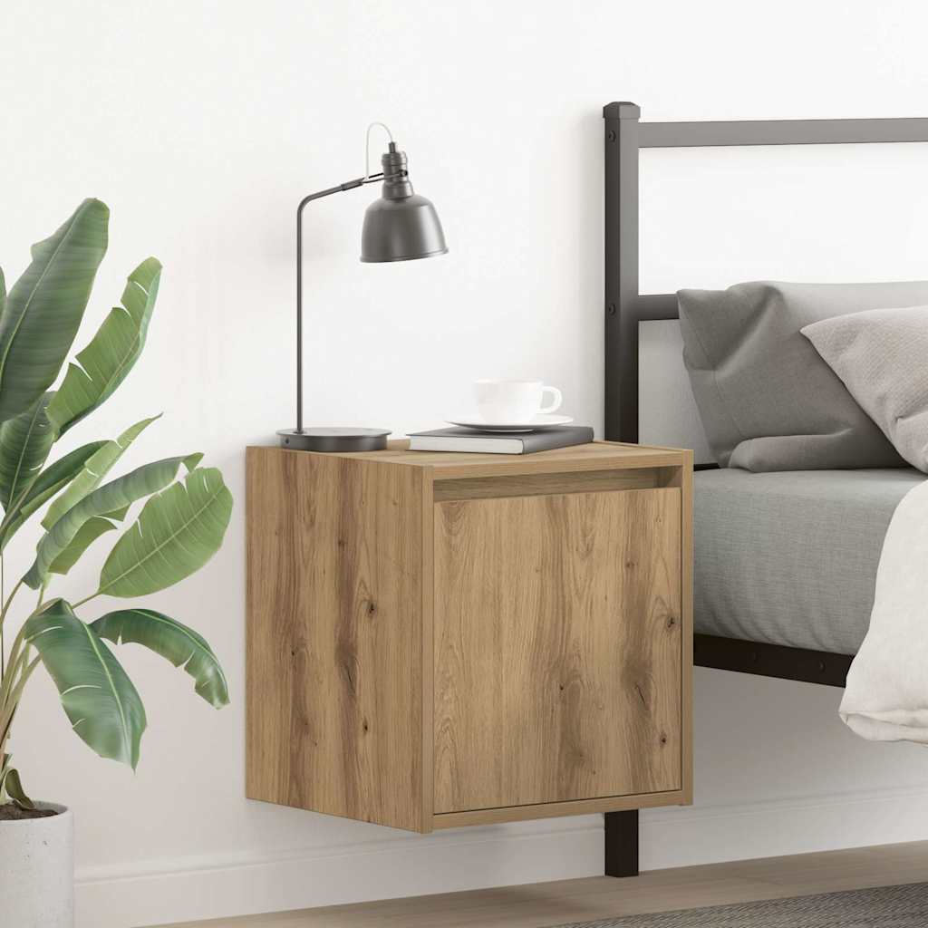 Wall-Mounted Bedside Cabinets 2 Pieces Artisan Oak 38x34x40 cm