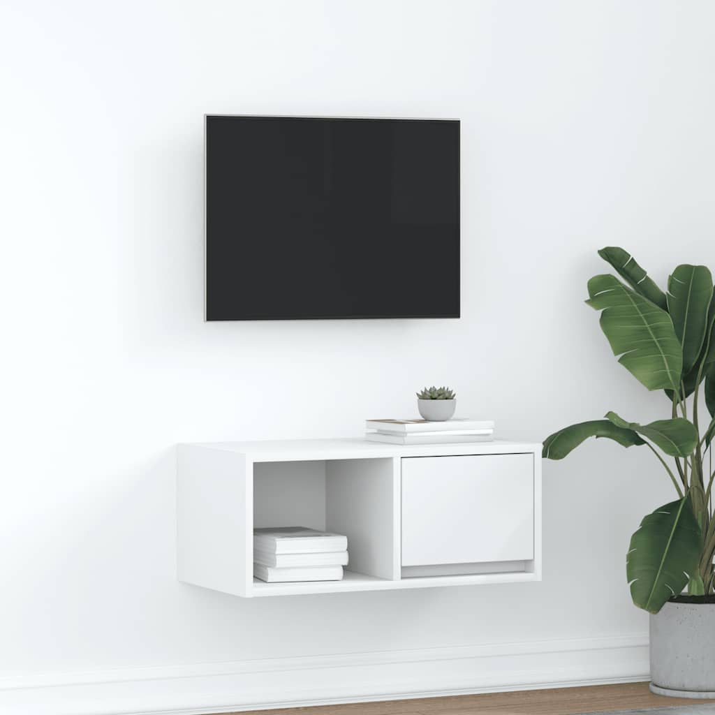 TV Cabinet White 60x31x25.5 cm Engineered Wood