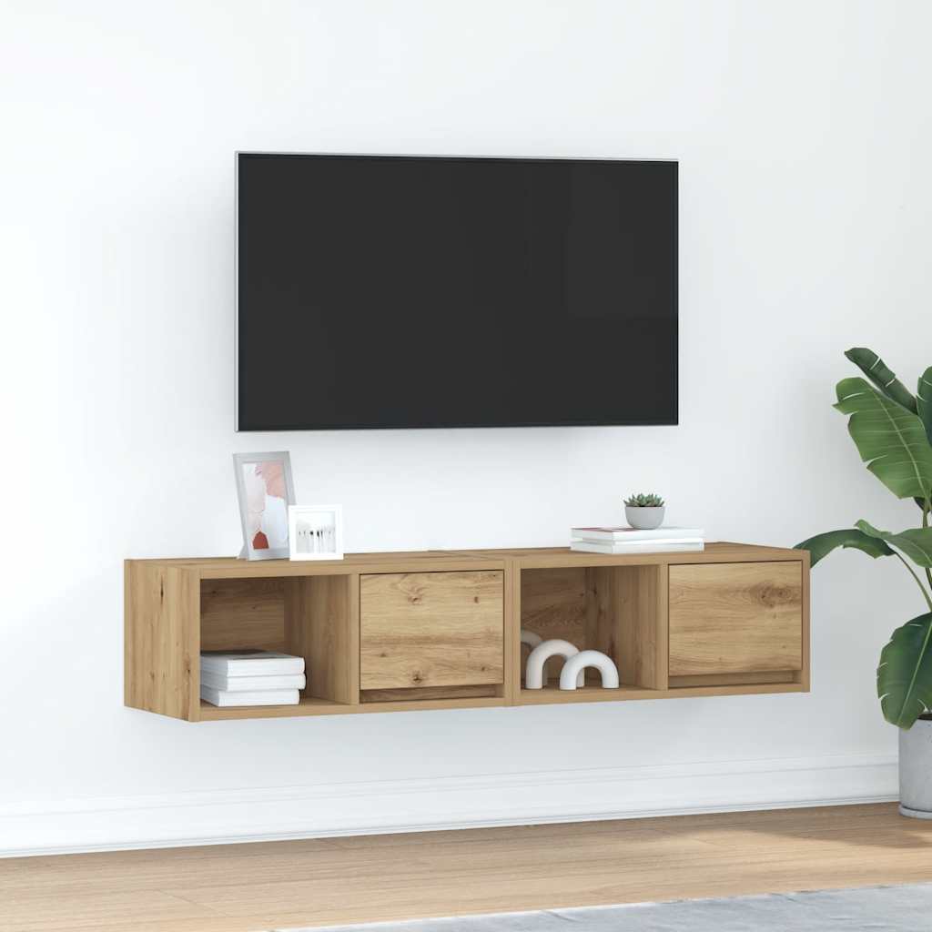 TV Cabinets 2 Pieces Artisan Oak 60x31x25.5 cm Engineered Wood