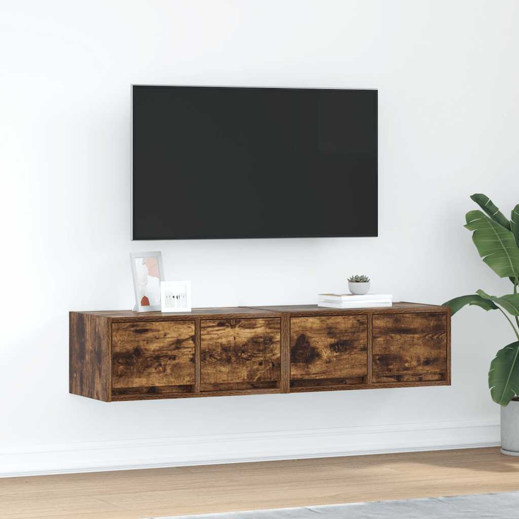 TV Cabinets 2 Pieces Smoked Oak 60x31x25.5 cm Engineered Wood