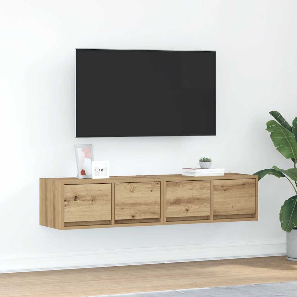 TV Cabinets 2 Pieces Artisan Oak 60x31x25.5 cm Engineered Wood