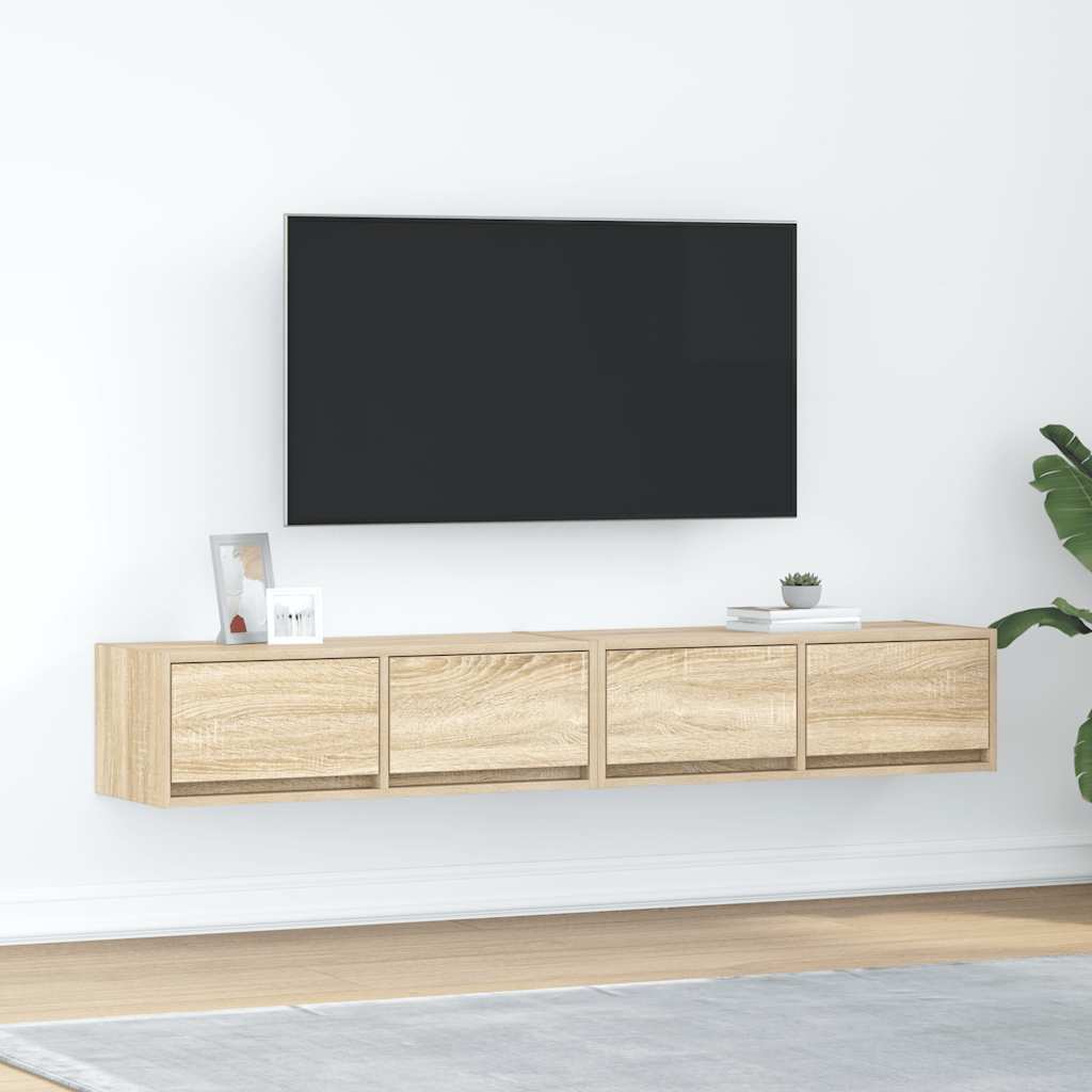 TV Cabinets 2 Pieces Sonoma Oak 80x31x25.5 cm Engineered Wood