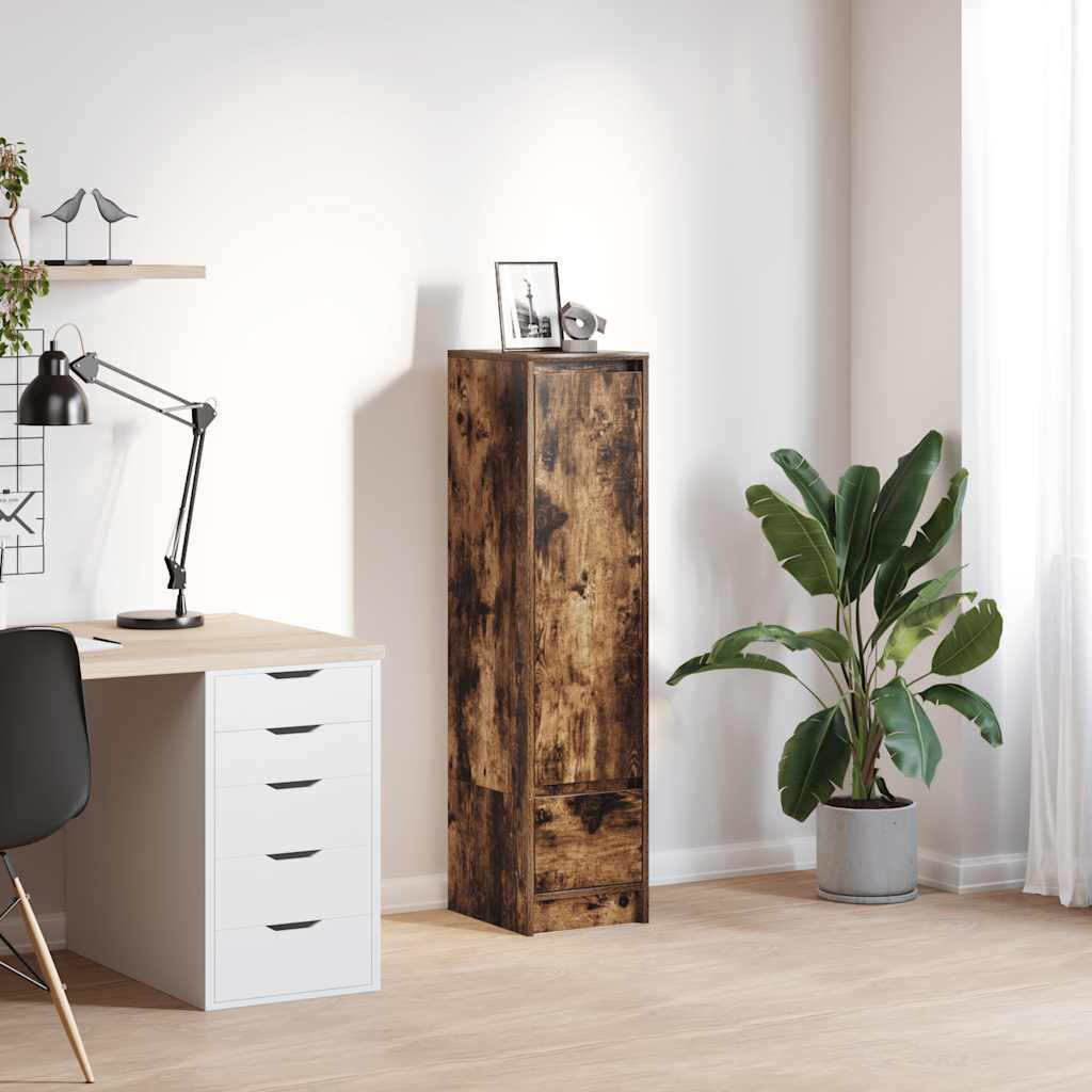 Highboard Smoked Oak 29.5x34x119.5 cm Engineered Wood