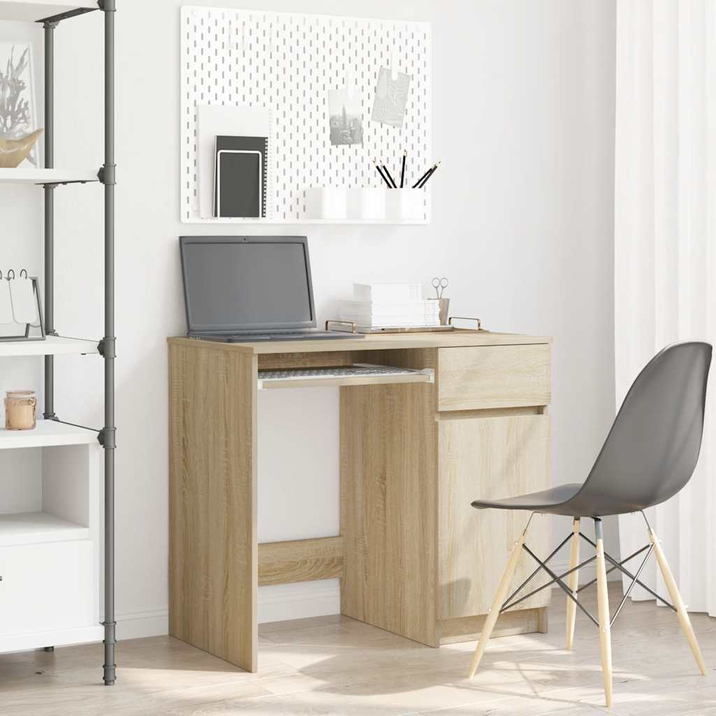 Desk Sonoma Oak 86x49x76 cm Engineered Wood