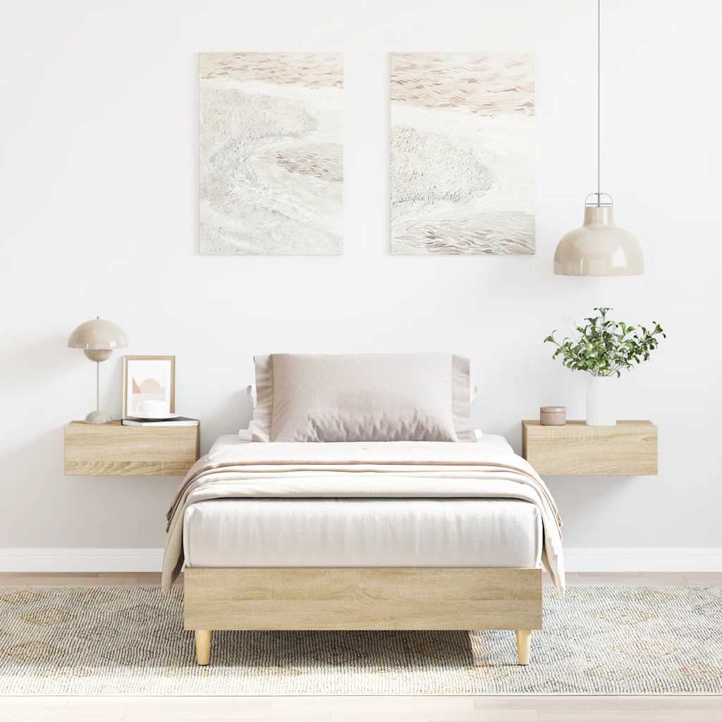 Bedframe Sonoma Oak 90x200cm Engineered Wood
