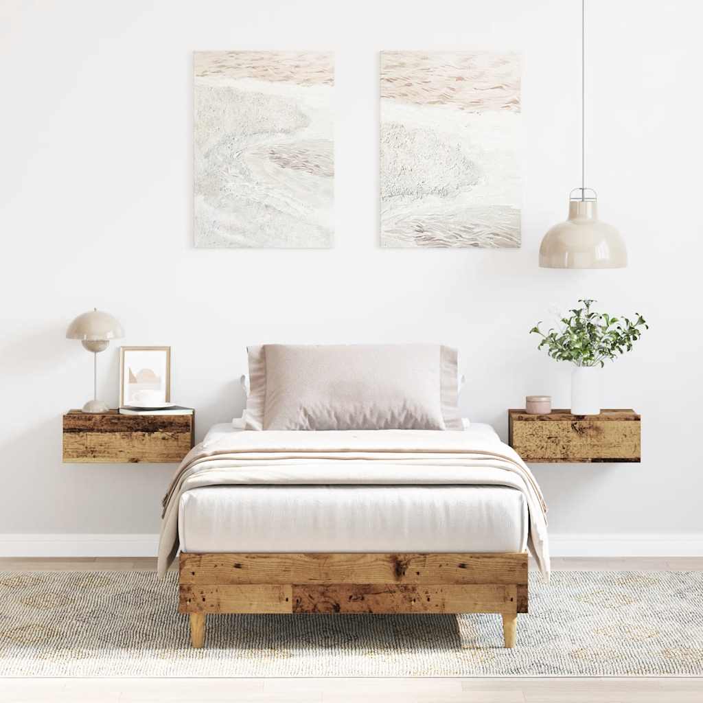 Bedframe Old Wood 75x190cm Small Single Engineered Wood