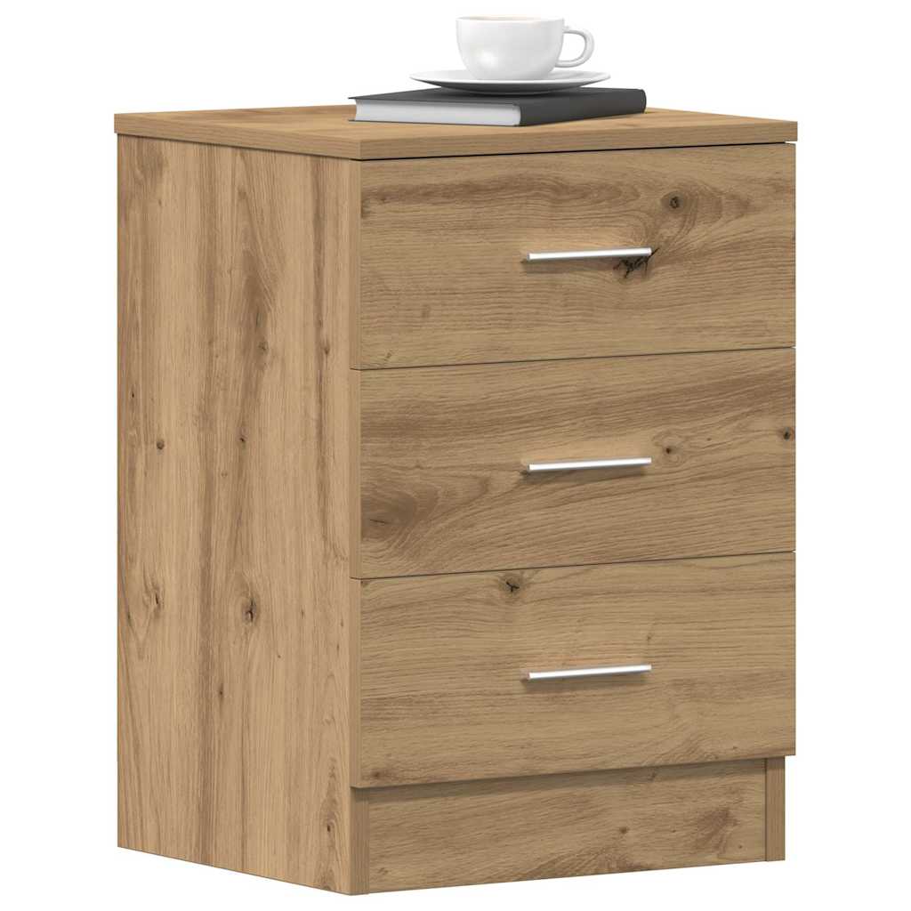 Bedside Cabinets 2 Pieces Artisan Oak 38x35x55 cm Engineered Wood