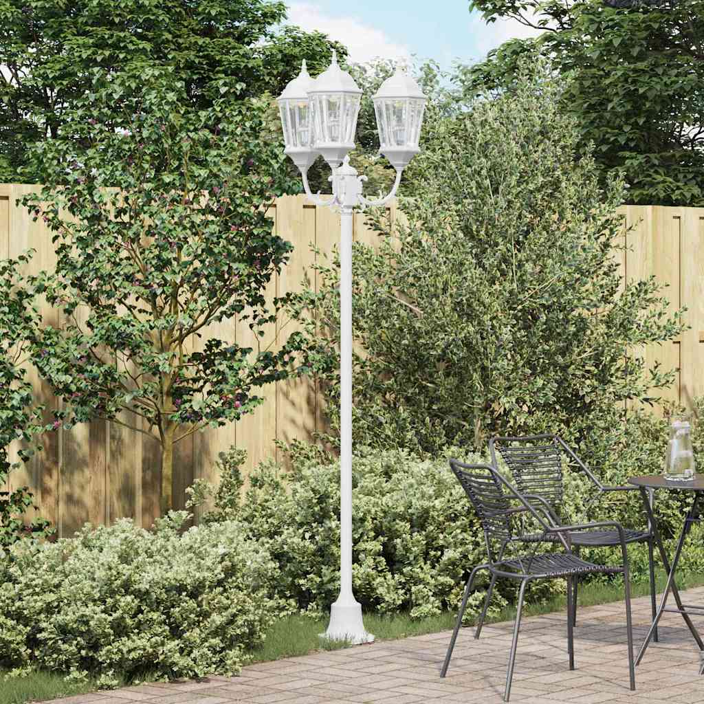 TAIMERE Garden Light 57x49x241 cm and Glass Aluminium - White