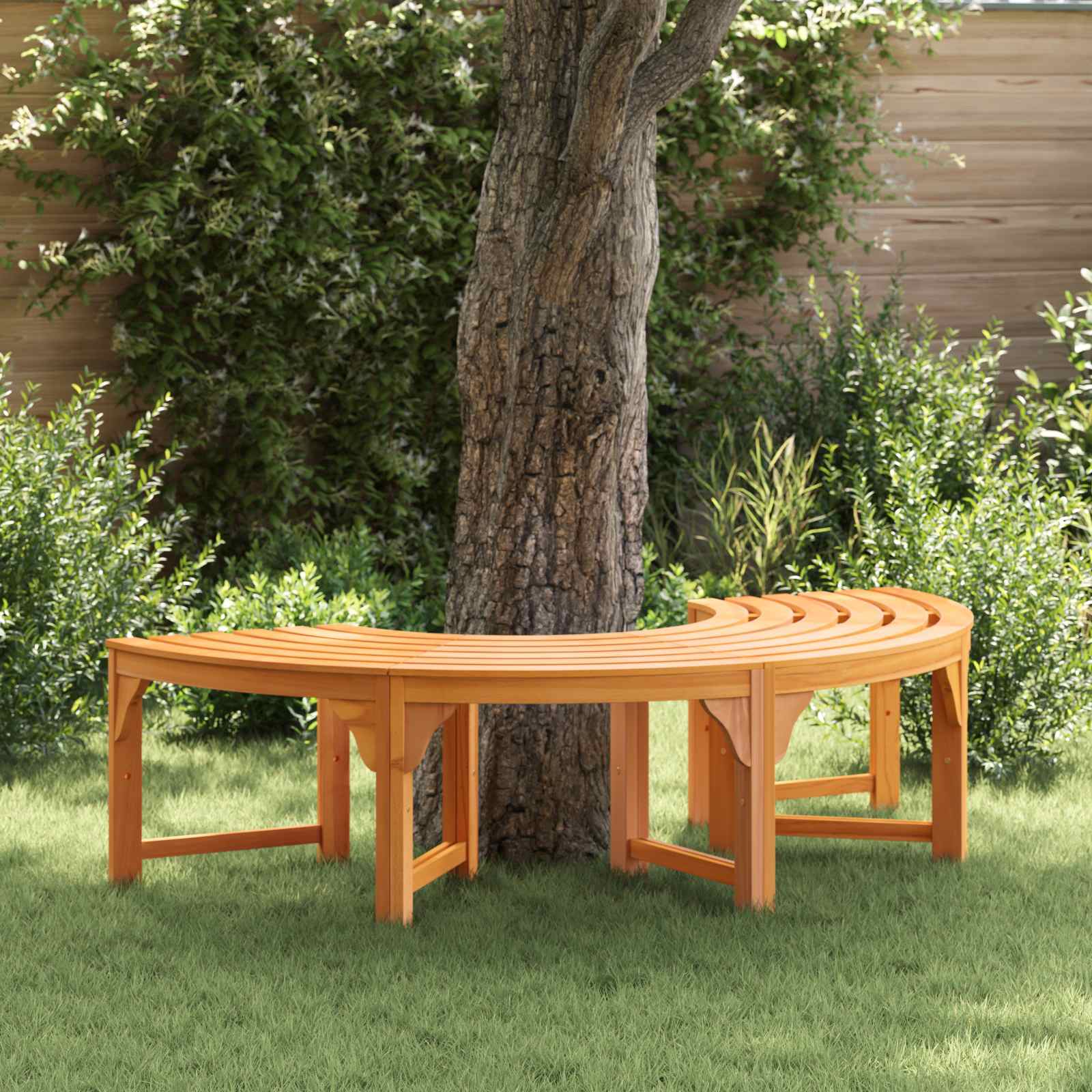 ELASH Tree Bench 160x80x45cm Solid Eucalyptus Wood - Natural