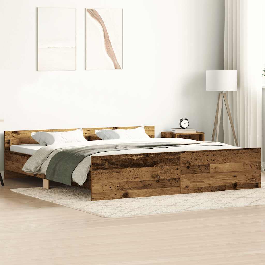 Bedframe Old Wood 160x200cm Engineered Wood