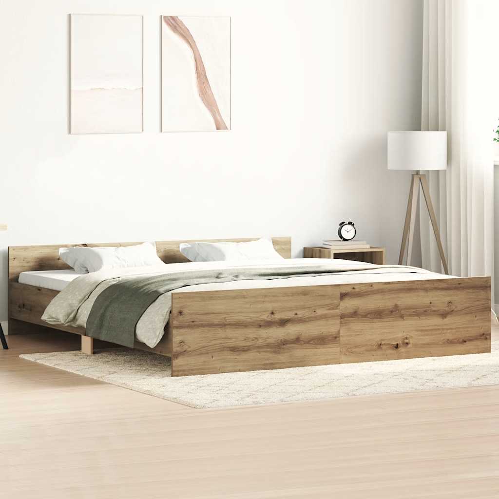 Bedframe Artisan Oak 180x200cm Engineered Wood