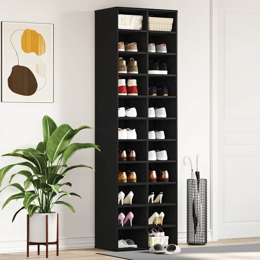 RANGER Tall Shoe Cabinet Black Oak