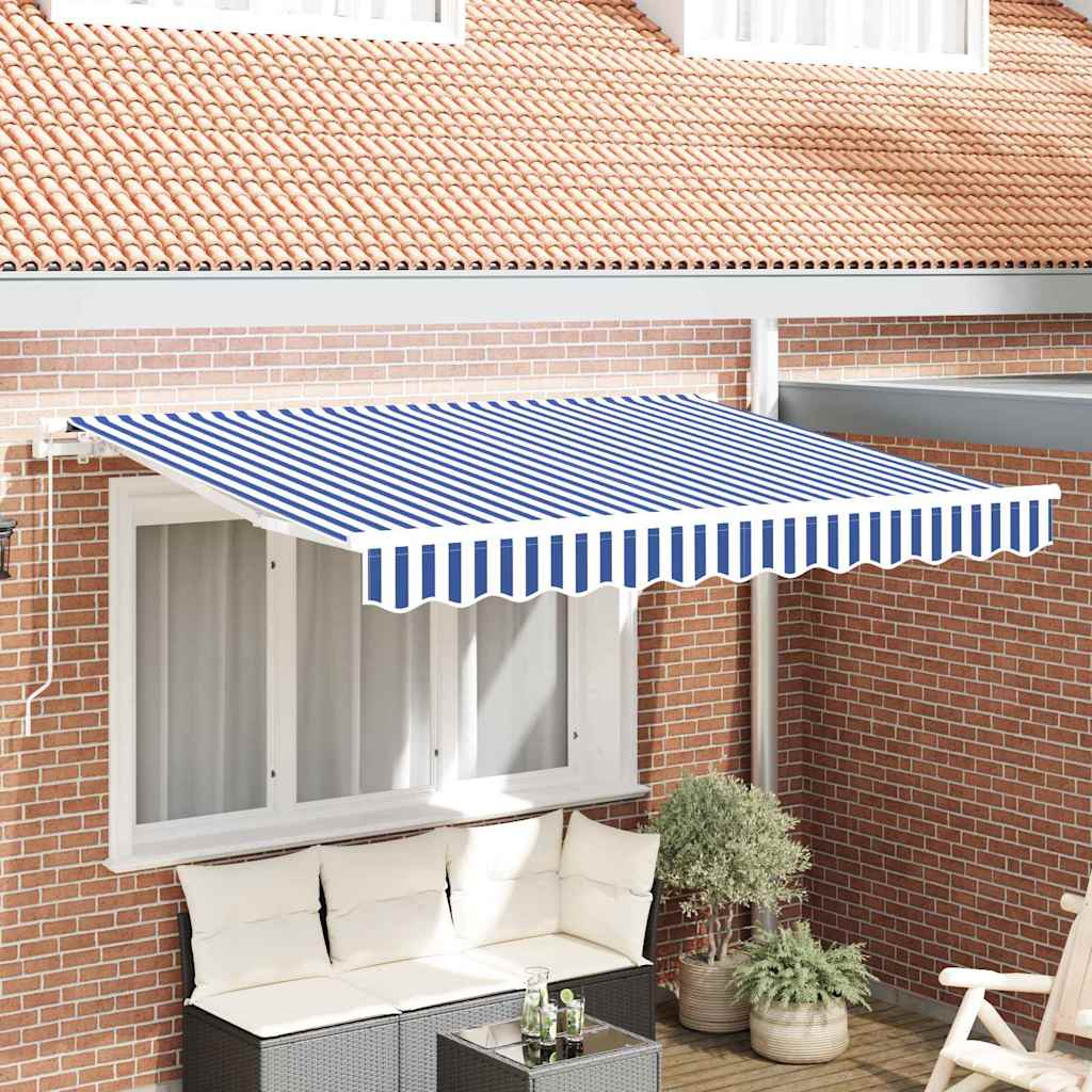 Awning Replacement Fabric for 3.5m x 2m Frame Blue and White