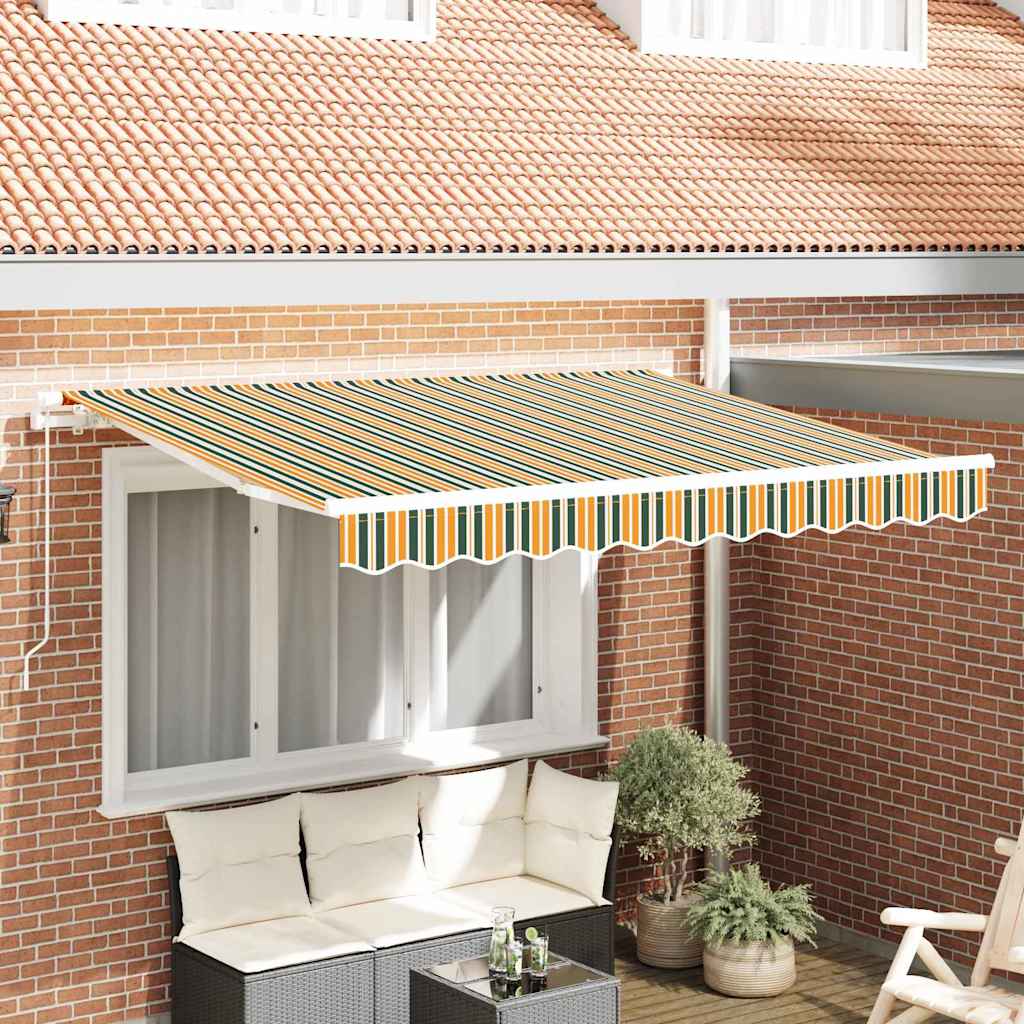 Awning Replacement Fabric for 3x2.5 m Frame Green and Yellow