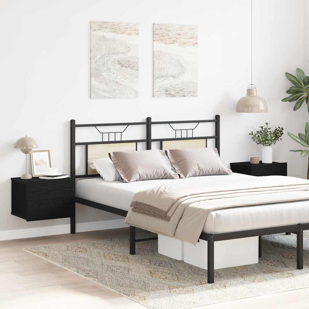 Nightstands 2 Pack Black Oak 40x30x30 cm Engineered Wood