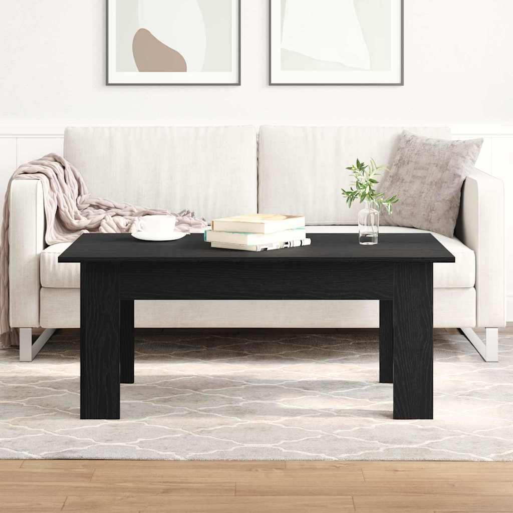 Black Oak Coffee Table, 100 x 60 x 42 cm, Made from Engineered Wood