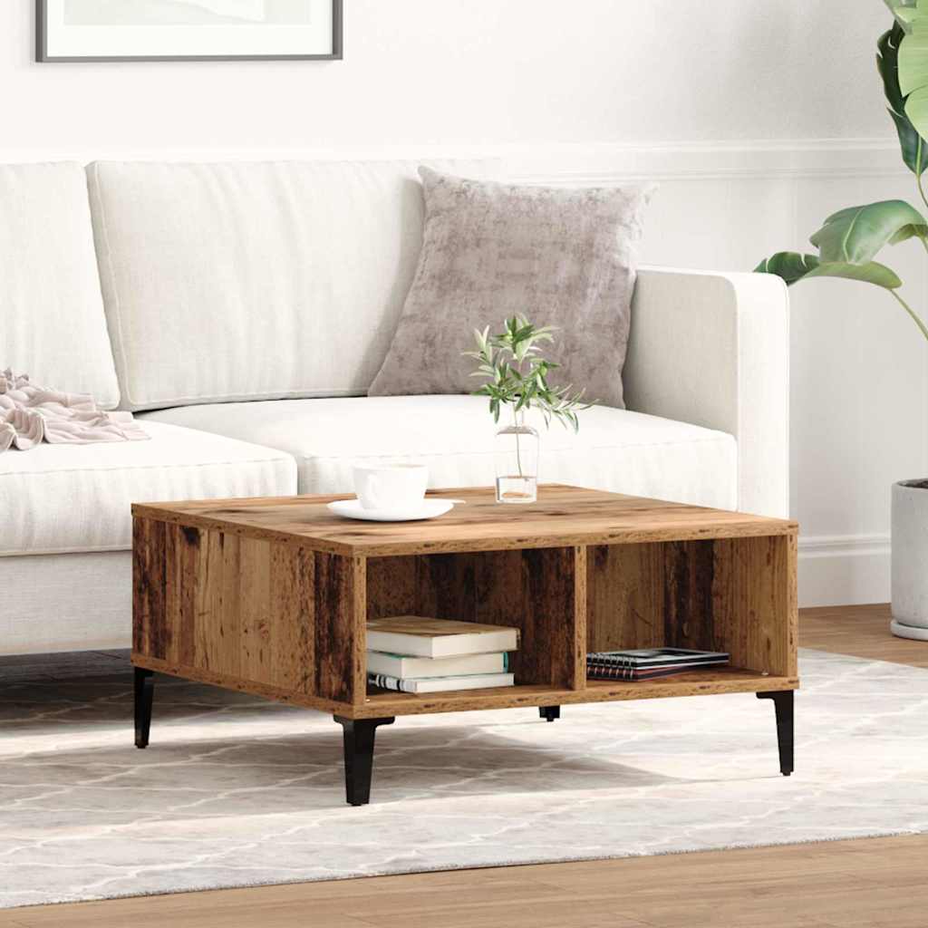Coffee Table Old Wood 60x60x30 cm Engineered Wood
