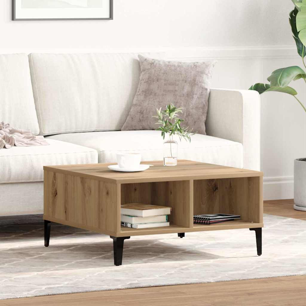 Coffee Table Artisan Oak 60x60x30 cm Engineered Wood
