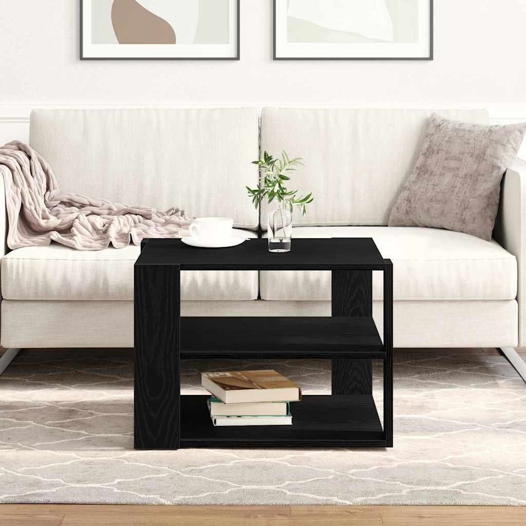 Coffee Table Black Oak 59,5x59,5x40 cm Engineered Wood