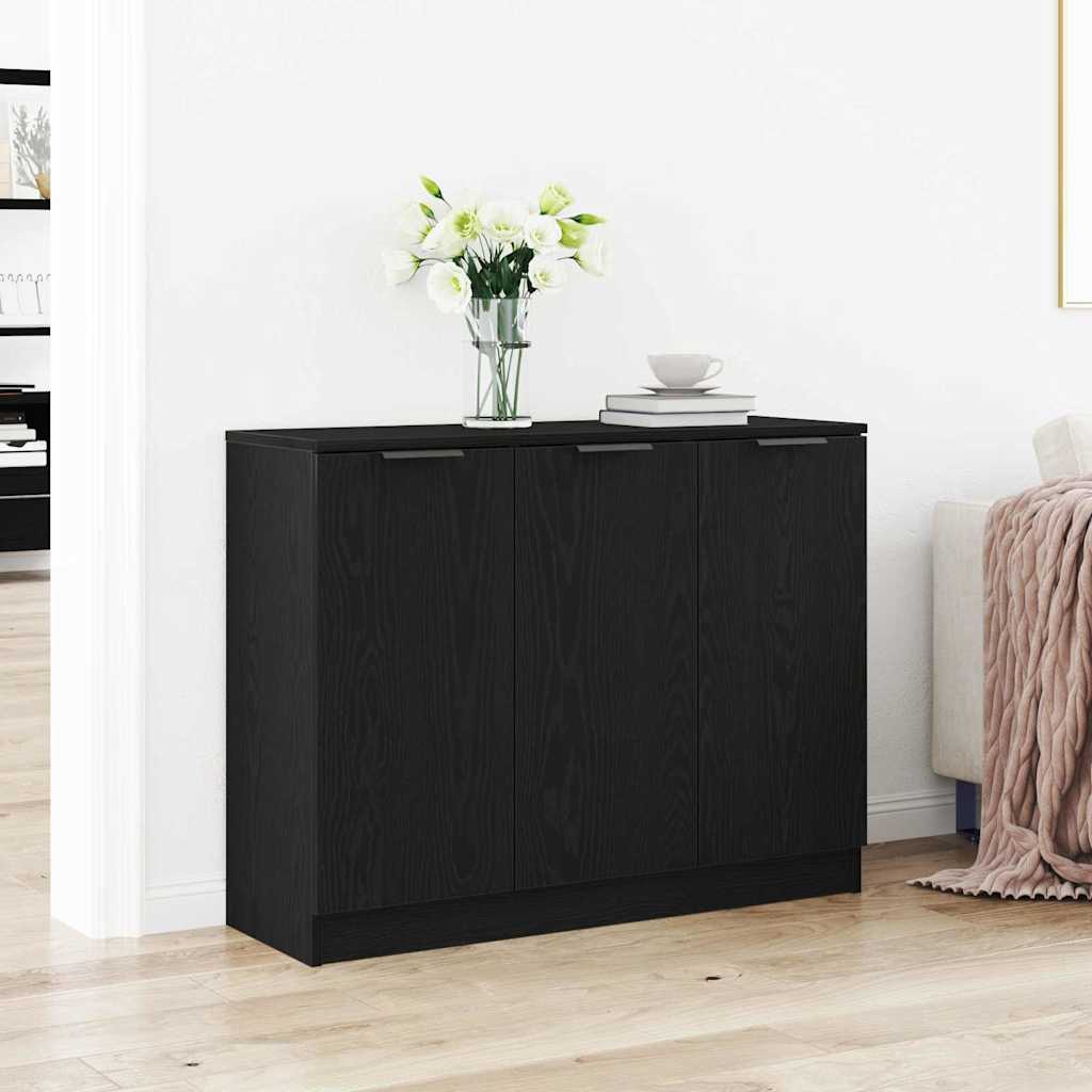 Sideboard Black Oak 90,5x30x70 cm Engineered Wood