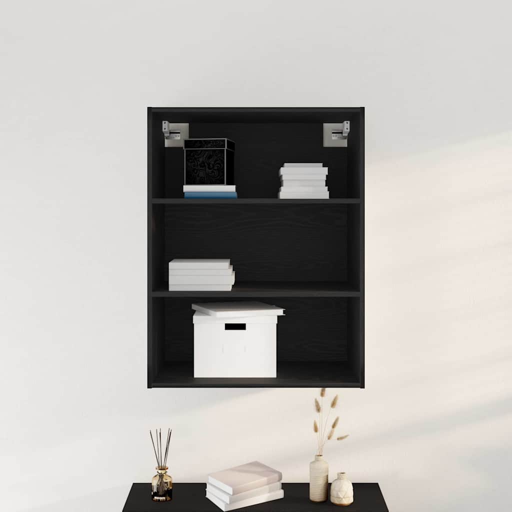 Hanging Wall Cabinet Black Oak 69.5 x 32.5 x 90 cm