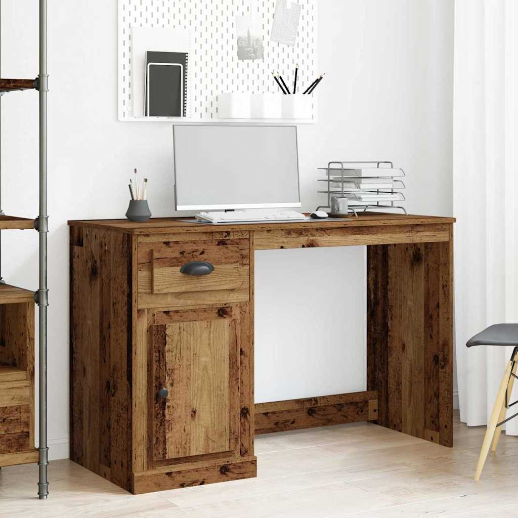 Desk with Storage Old Wood 50x115x75 cm Engineered Wood