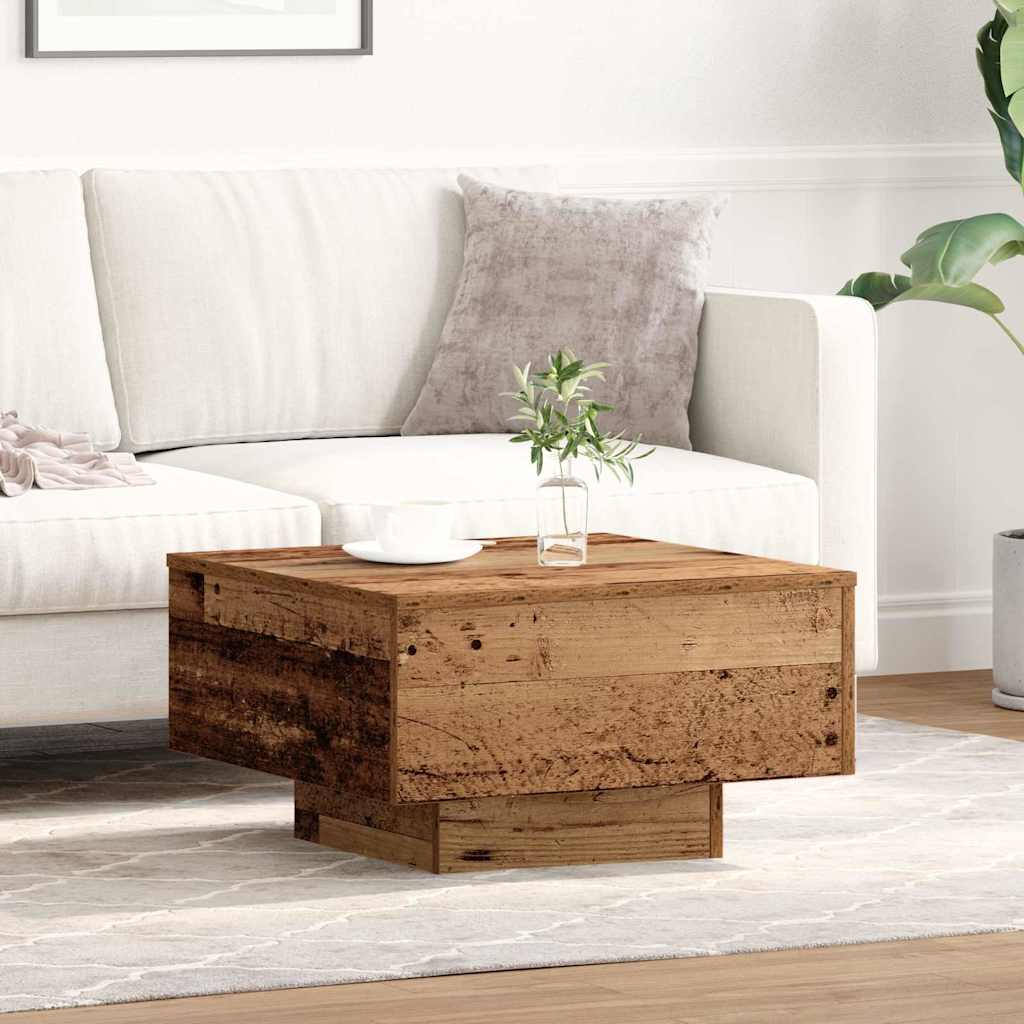 Coffee Table, Old Wood, 55x55x31 cm, Engineered Wood