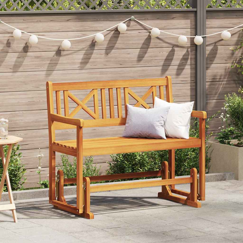 CLARIDG Glider Bench 110x59x97 cm Acacia Wooden - Brown