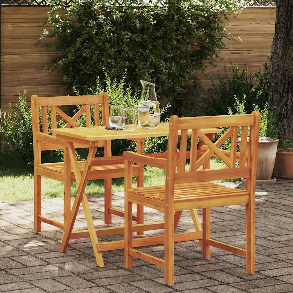 CLARIDG Garden Chair 2 pcs 56x56x90 cm Acacia Wooden