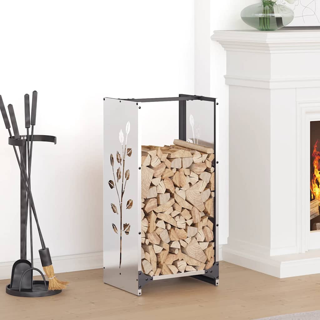 Firewood Rack 40x30x80 cm Stainless Steel