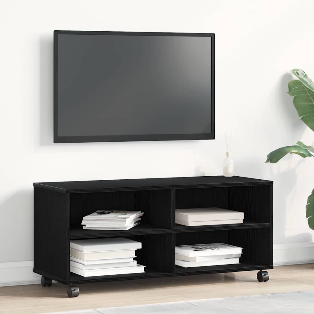 TV Cabinet Black 90x35x35 cm Engineered Wood