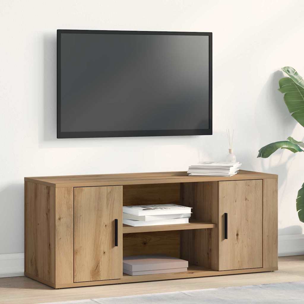 TV Cabinet Artisan Oak 100x35x40 cm Engineered Wood