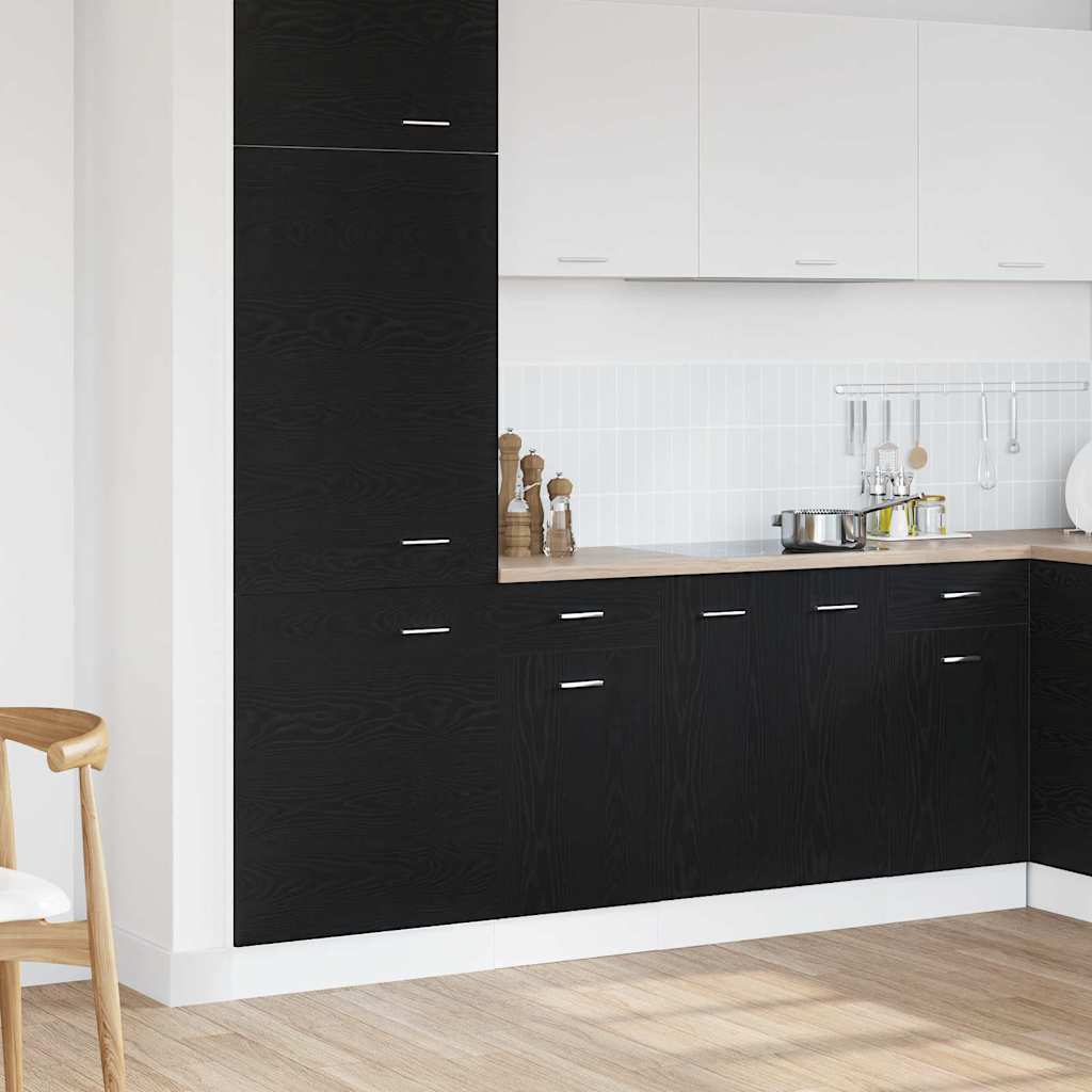 Drawer Bottom Cabinet - Black Oak, 40 x 46 x 81.5 cm, Made of Engineered Wood