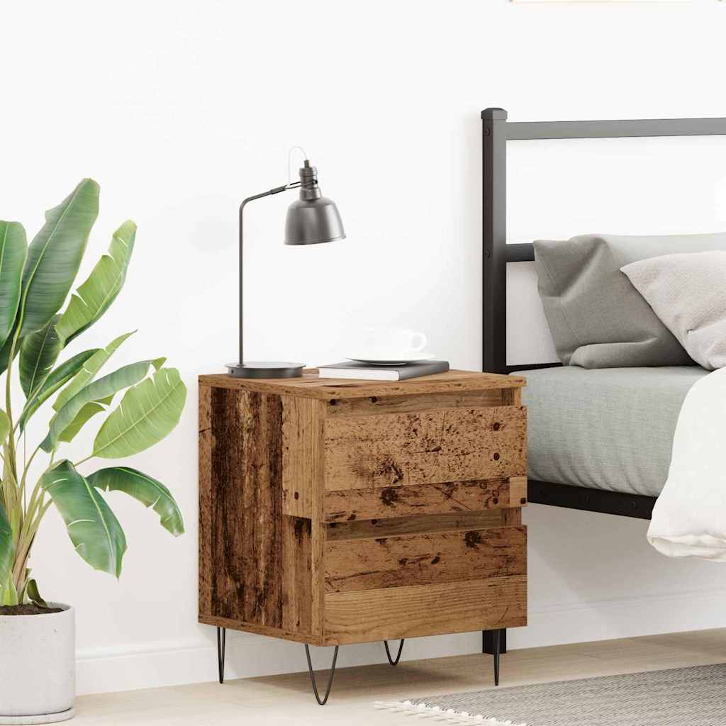 Bedside Cabinet Old Wood 40x35x50 cm Engineered Wood