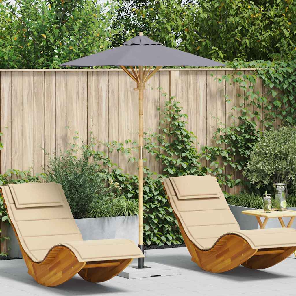 ELASH Garden Parasol Dark Dia 150x210 cm Bamboo - Grey