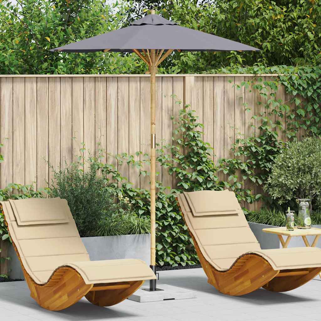 ELASH Garden Parasol Dark Dia 180x230 cm Bamboo - Grey