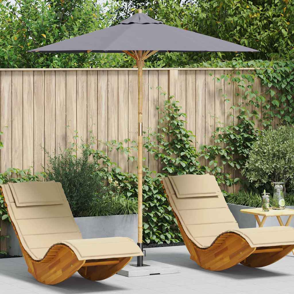 ELASH Garden Parasol Dark Dia 217x230 cm Bamboo - Grey
