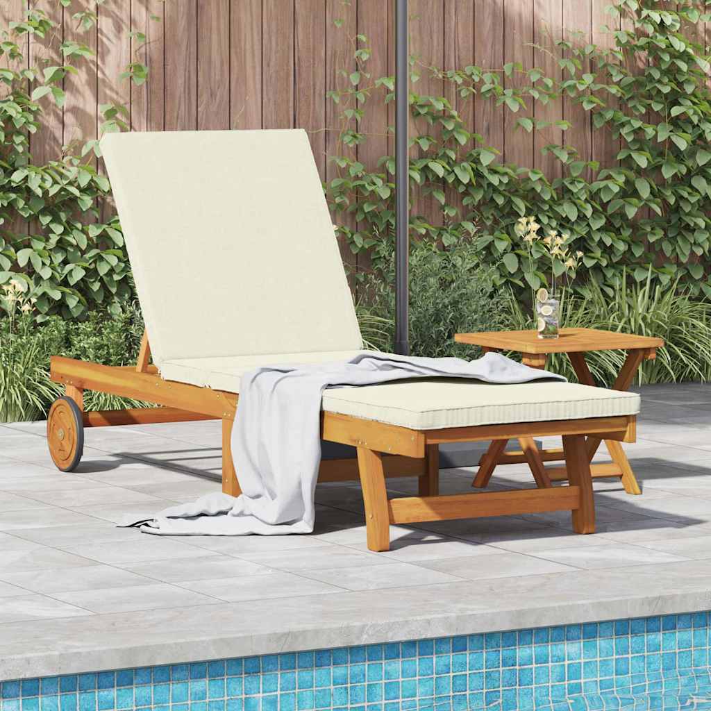 BETON Sun Lounger Reclining 1-person 2 pcs Solid Acacia Wood - Brown