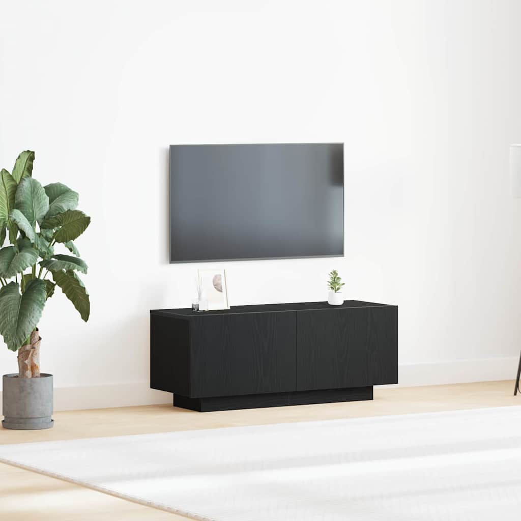 Bedside Cabinet Black Oak cm Engineered wood
