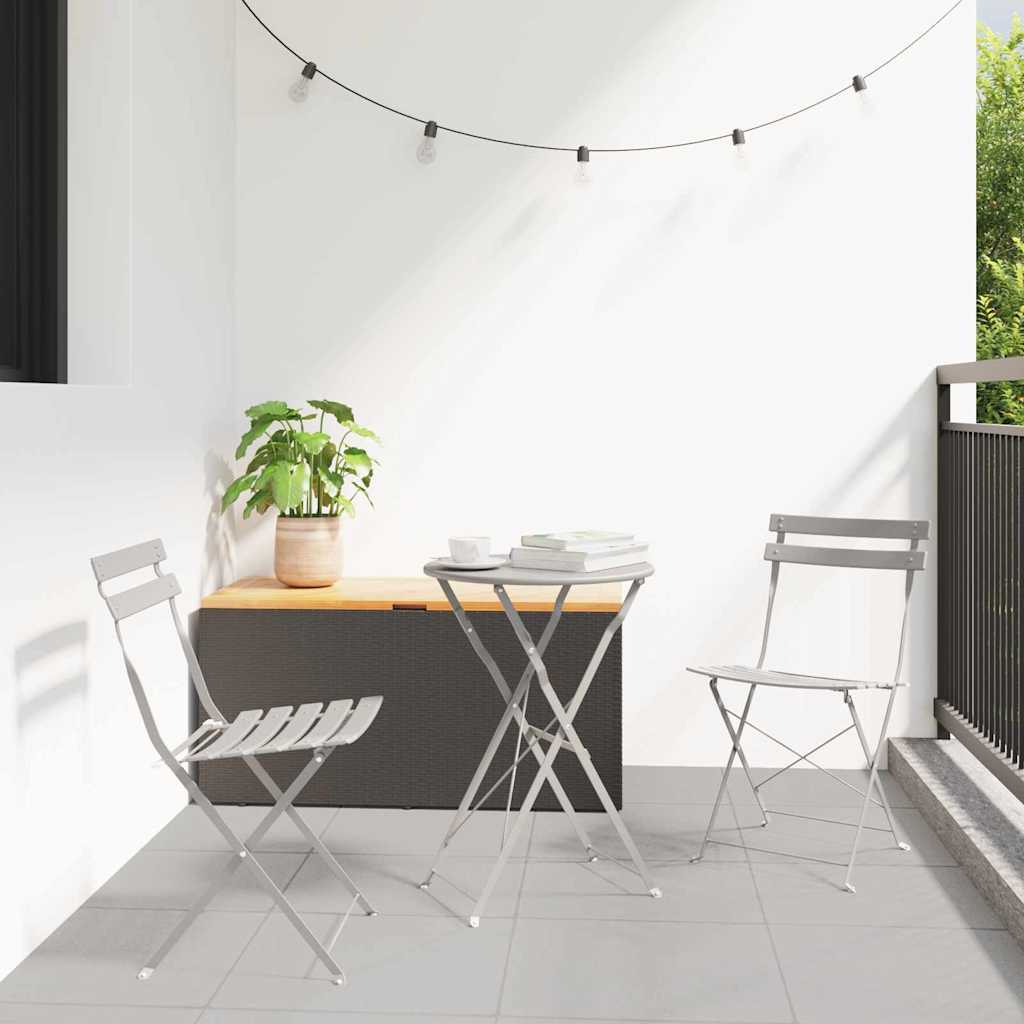NALOFT Garden Folding Chair Folding 2 pcs 42x46x82cm Metal - Beige