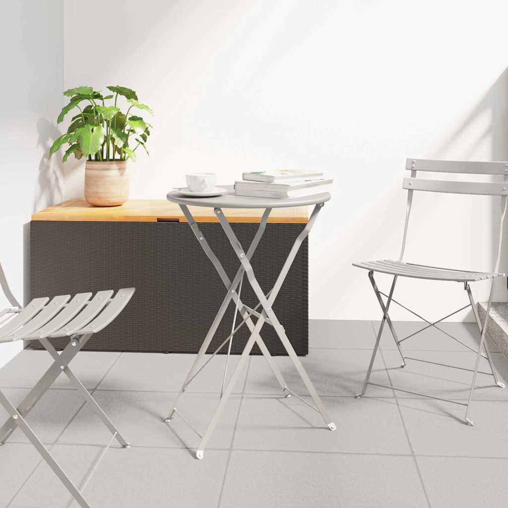 NALOFT Bistro Table Folding Dia 50x71 cm Powder-coated Steel - Beige