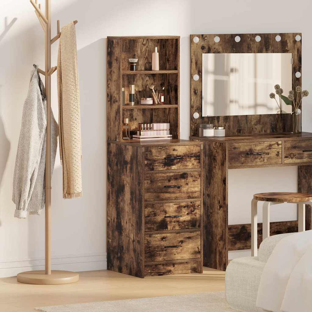 Highboard Smoked Oak 40x41x135 cm Engineered Wood