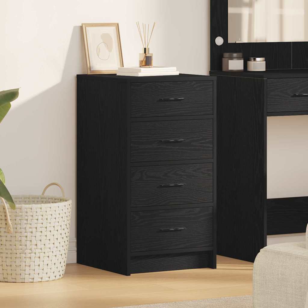 Sideboard Black Oak 40x41x75 cm Engineered Wood
