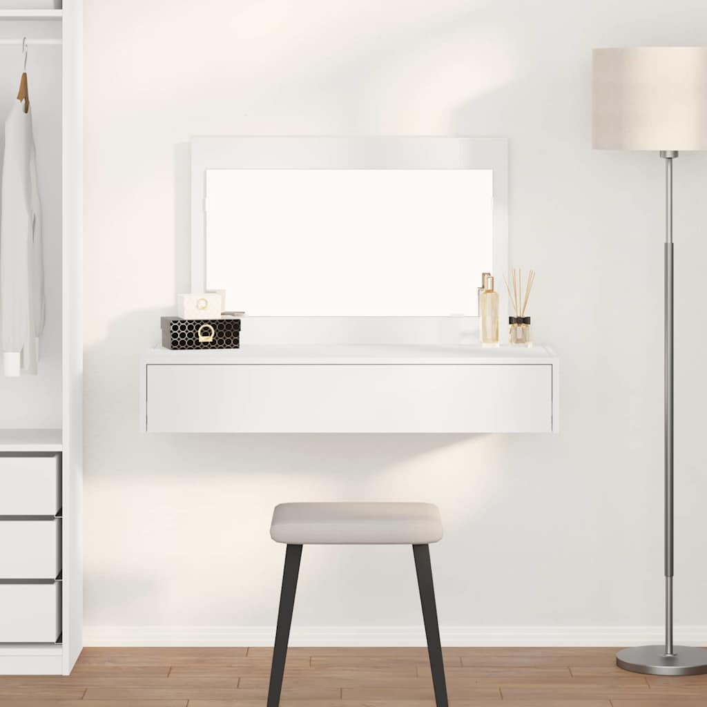 Wall Hanging Dressing Table White 100x40x70 cm