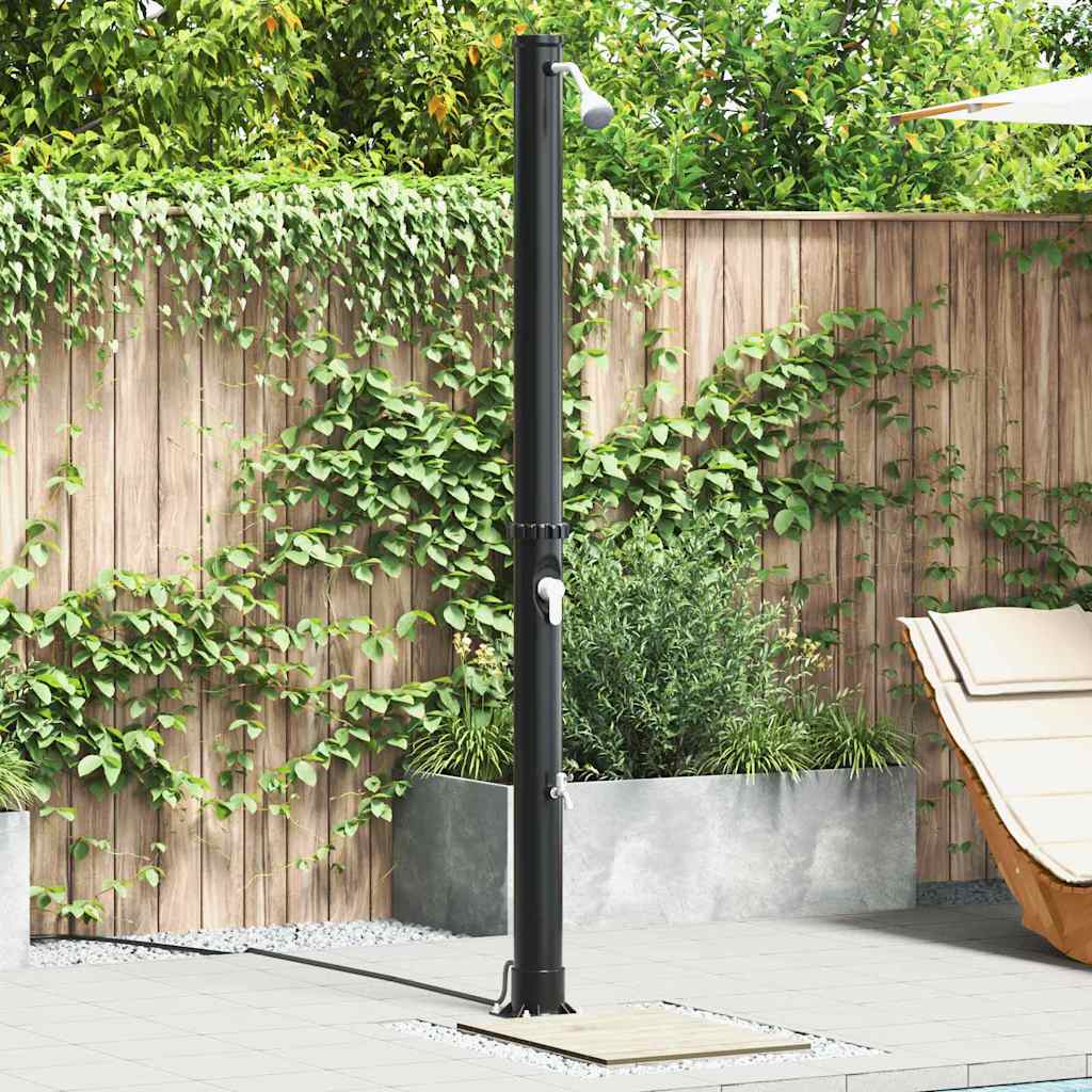 SERIDG Outdoor Solar shower 217 cm PVC and Aluminium - Black