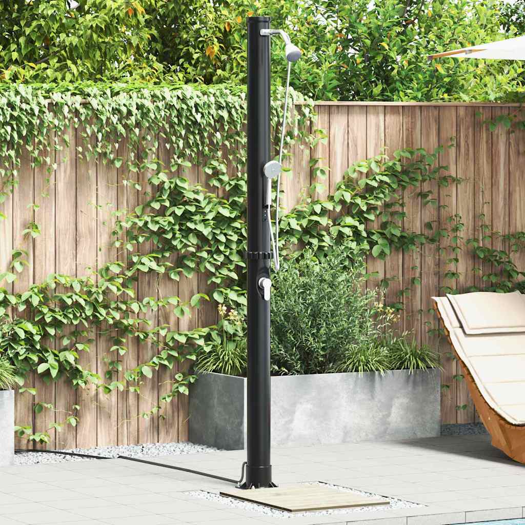 SERIDG Outdoor Solar shower 217 cm PVC and Aluminium - Black