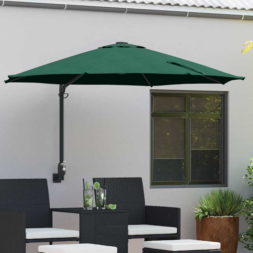 TAGLEN Garden Parasol 248x248x148 cm Polyester and Steel - Green